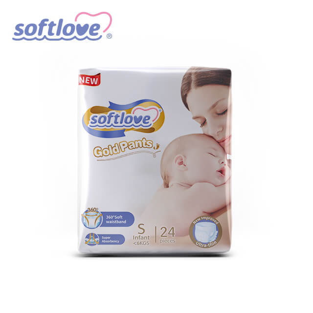 Softlove Gold Pants Fabricant de couches pour bébé de haute qualité (S24)