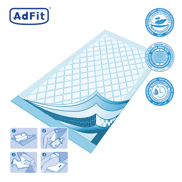 Недорогая одноразовая прокладка AdFit Underpad 60x90 для недержания мочи