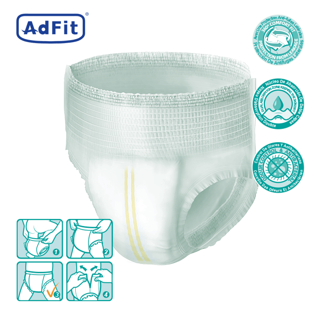 Couches-culottes à haute capacité d'absorption pour adultes AdFit pour personnes âgées en gros