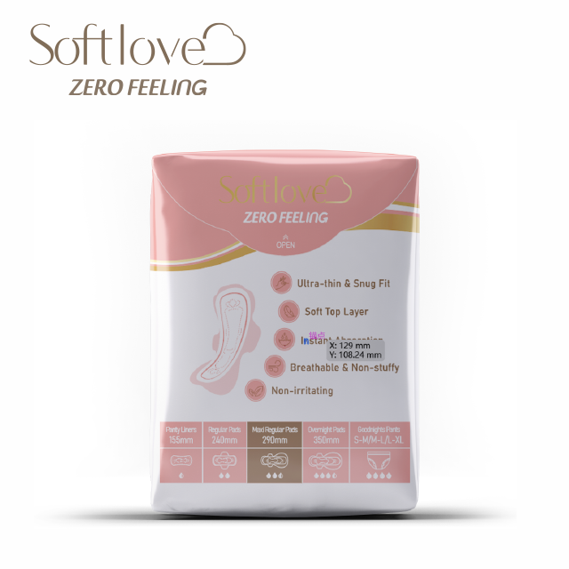 Softlove Zero Feeling Leak-Free Soft Breathable Sanitary Pads Factory