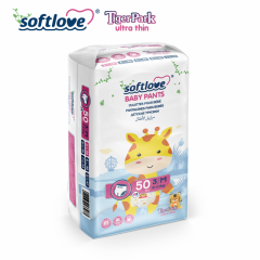 Fabricante de pañales para bebés premium con embalaje personalizado y pantalones tipo calzoncillo.