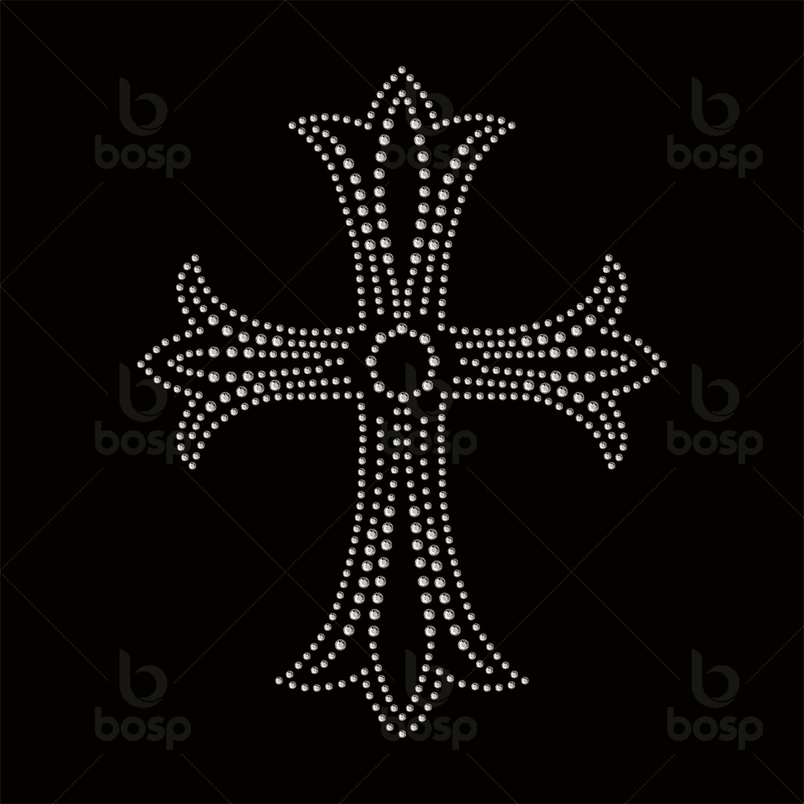 Cross Rhinestone Transfer Designs Flatback Glass Material for Shoes Garments Bags Use for Clothing
