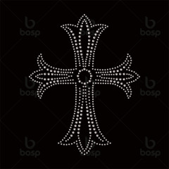 Cross Rhinestone Transfer Designs Flatback Glass Material for Shoes Garments Bags Use for Clothing