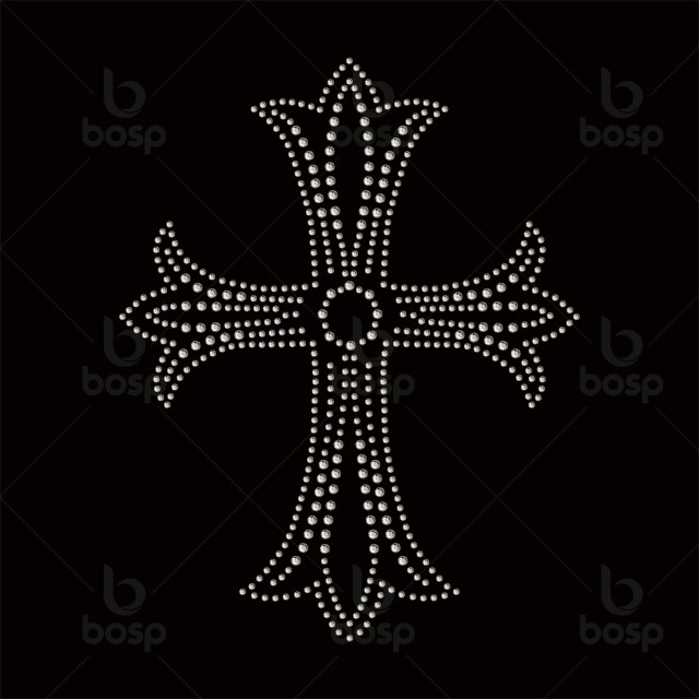 Cross Rhinestone Transfer Designs Flatback Glass Material for Shoes Garments Bags Use for Clothing