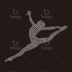 Cheerleading Hot Fix Rhinestone Transfer Designs Strass Hotfix Iron on Motifs Cheer Dance Rhinestone Transfer