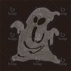 Custom Logo Decoration Halloween Rhinestone Iron on Transfers Hotfix Rhinestone Stones Transfer