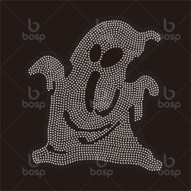 Custom Logo Decoration Halloween Rhinestone Iron on Transfers Hotfix Rhinestone Stones Transfer