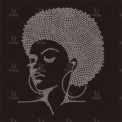 Wholesale Black Women Religion Rhinestone Transfers for T Shirts