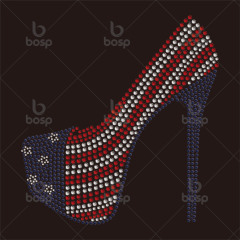Custom Design Wholesale Bling Sheet Flatback HotFix Iron on Rhinestone Transfer for Hoodies tank Tops Tshirts Hat