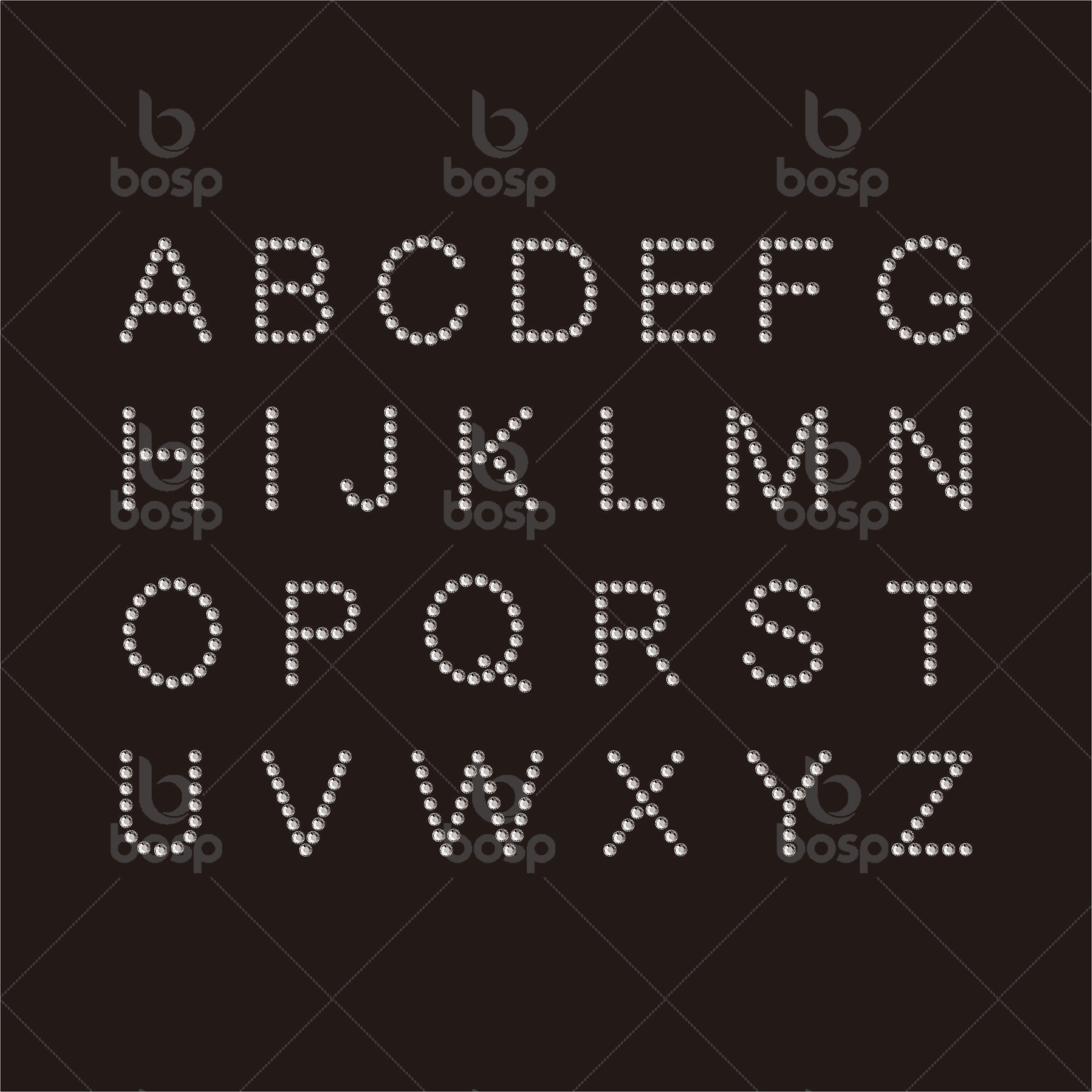 Custom Alphabet Letters Iron on Script Heat Press Decal Hotfix Patches Crystal Bling Motif Rhinestone Transfer for T Shirt