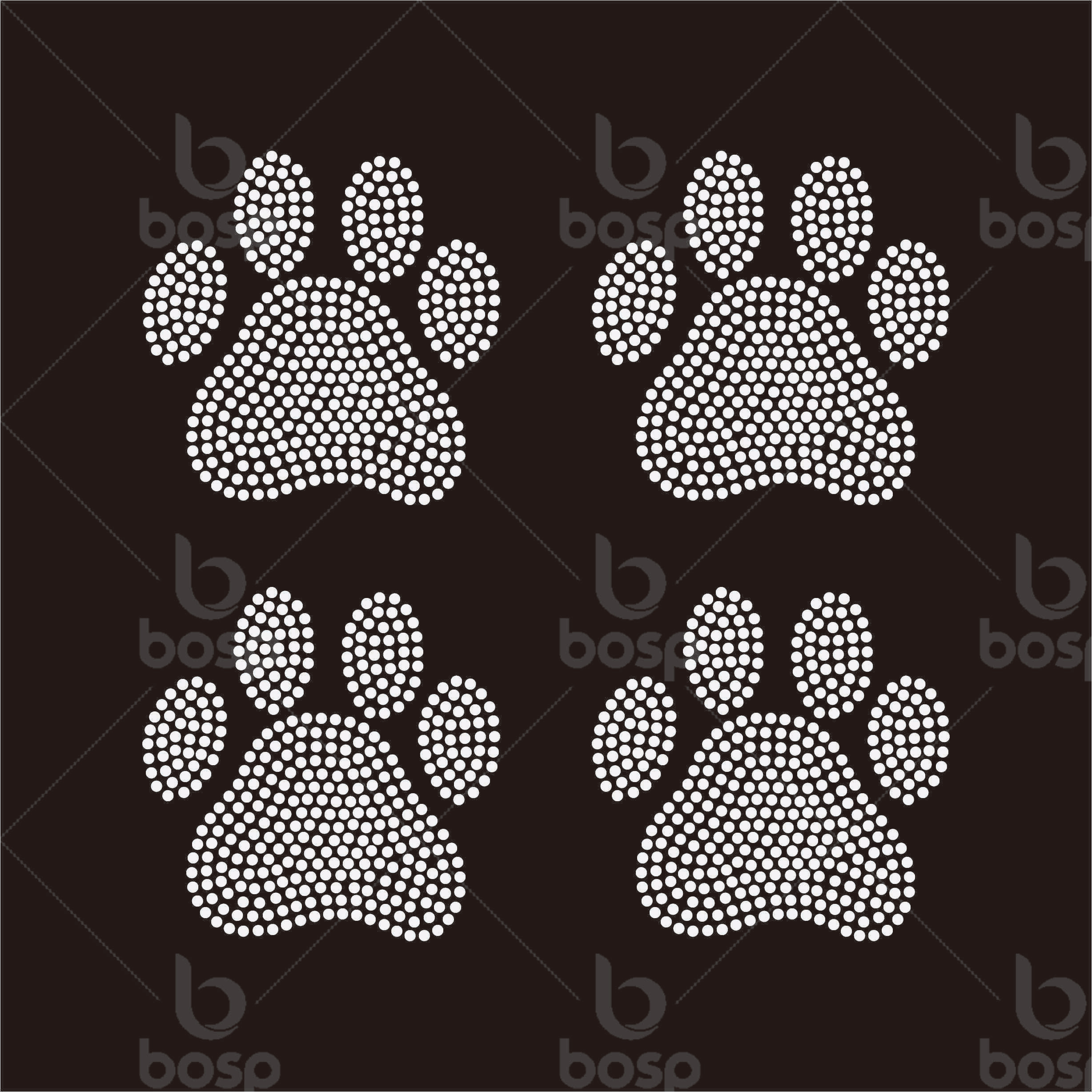 Customize Paw Print rhinestone bling Logo Iron on Patches Sew on Custom Embroidery on Sale
