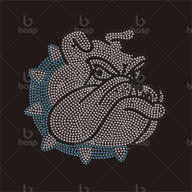 Hot Fix Bling Crystal georgia bulldogs Rhinestone Transfer Heat Press Iron on Patches