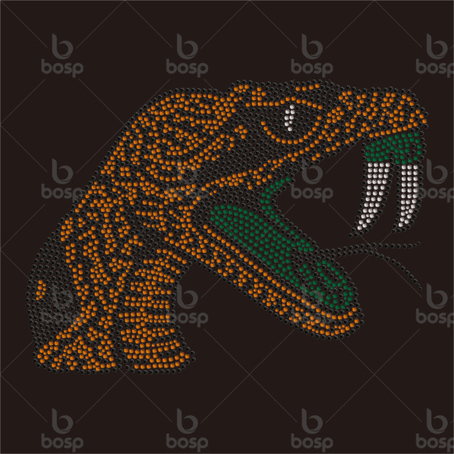 FAMU Rattlers Custom Rhinestones Transfer NFL Football Team Motif Hotfix Florida A&M Iron on Rhinestone Transfer