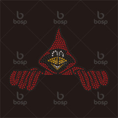 Sparkle Playful Cardinal Rhinestone Iron-rhinestone transfer