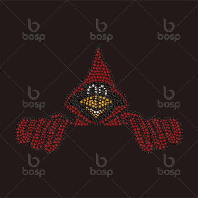 Sparkle Playful Cardinal Rhinestone Iron-rhinestone transfer