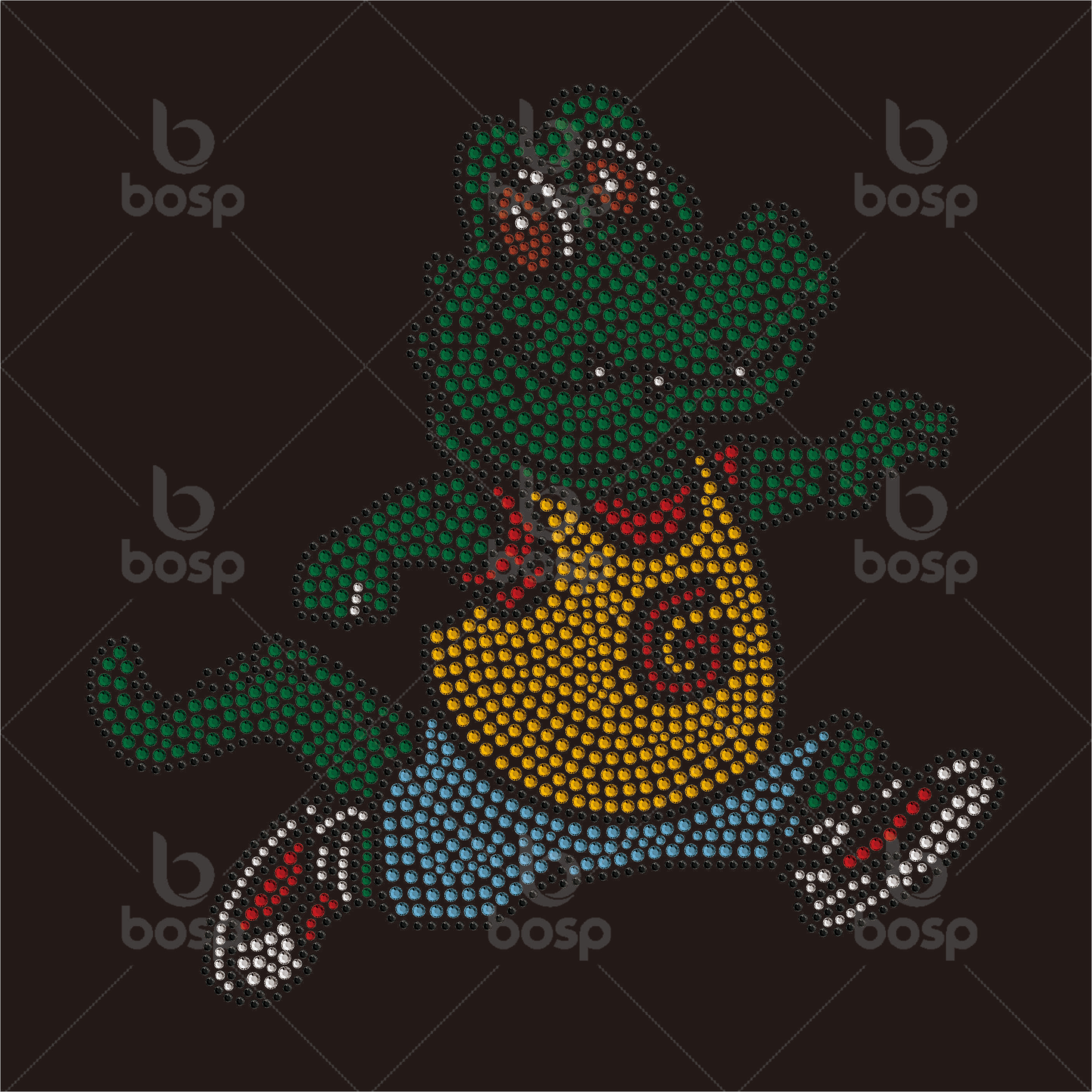 Good Selling Shiny Sport Team Logo Rhinestone Iron on Motif Custom Bling Rhinestone Heat Transfer Designs