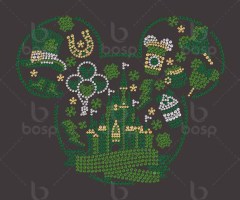 Rhinestone Template Happy St Patrick's Day