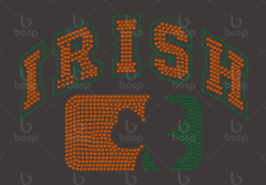Lucky to Be a Wee Bit Irish St Patrick's Day Sparkly Iron-on Rhinestone Crystals Transfer DIY Bling