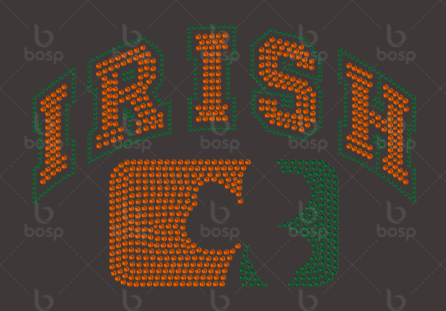 Lucky to Be a Wee Bit Irish St Patrick's Day Sparkly Iron-on Rhinestone Crystals Transfer DIY Bling
