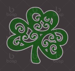 Rhinestone Leaf Clover Lucky St.Patricks Day Split Monogram Font Letters Alphabet Template Cricut Svg Cutting Download Digital File SS10