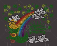 Saint Patrick's Day RHINESTONE Mega Bling Shirt, Womans St Patricks Day Pub Crawl Top, Ladies St Paddys Day Lucky Four Leaf T