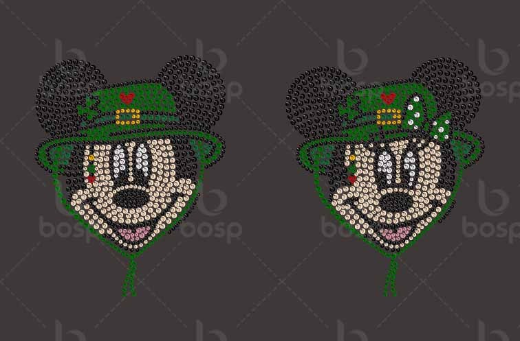 St. Patrick's Day Martini Clover Bling Shirt, St. Paddy's Day Shirt, Bling Shirt St. Patrick’s Day, Rhinestone Shirt St. Patrick's Day