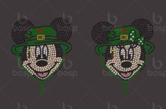 St. Patrick's Day Martini Clover Bling Shirt, St. Paddy's Day Shirt, Bling Shirt St. Patrick’s Day, Rhinestone Shirt St. Patrick's Day