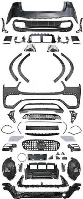 body kits update AMG63 with square exhaust-GLE167