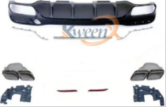 rear bumper diffuser AMG with exhaust mouth-GLE166
