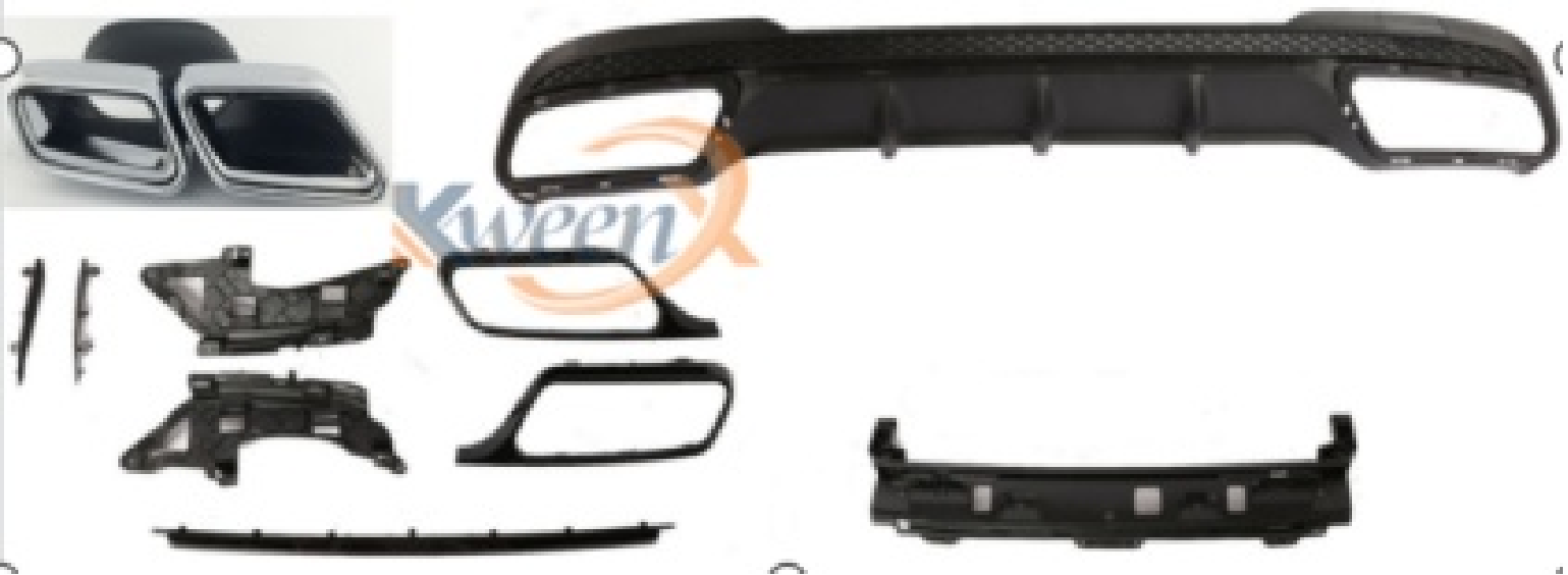 rear bumper diffuser AMG n/m with exhaust mouth-212