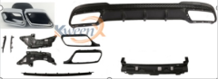 rear bumper diffuser AMG n/m with exhaust mouth-212