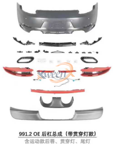 sport rear bumper set w/ full-width tail lamp-991.2