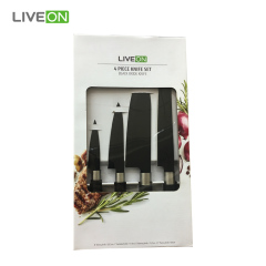 4pcs Black Oxide Stainless Steel Kitchen Knife Set