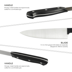 12 PCS KITCEHN KNIFE WITH BEECH WOOD BLOCK