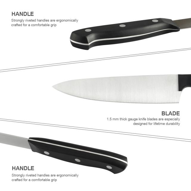 12 PCS KITCEHN KNIFE WITH BEECH WOOD BLOCK