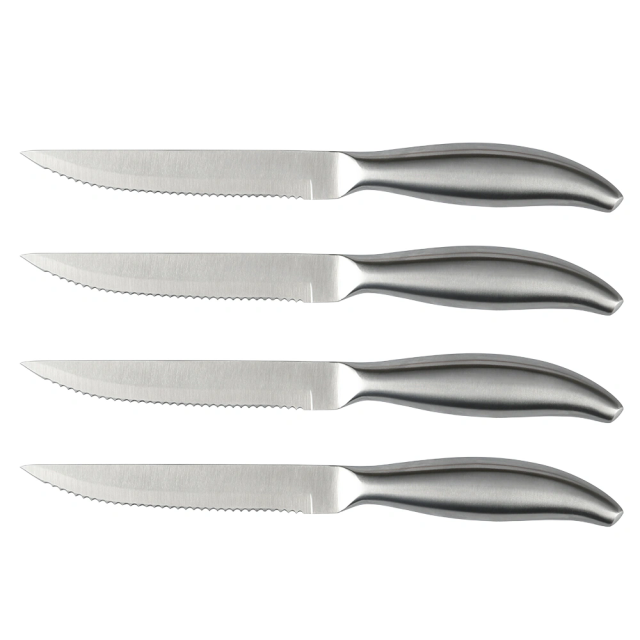 Steak Knives Set of 4 Serrated Stainless Steel