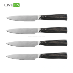 4Pcs Round Shape Handle Steak Knife