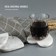 4 pcs marble coaster set with elegant box