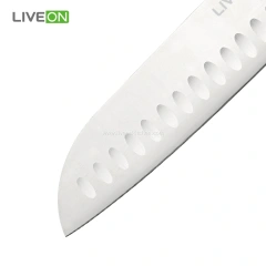 5Cr15MoV Steel Pakka Wood Santoku Knife