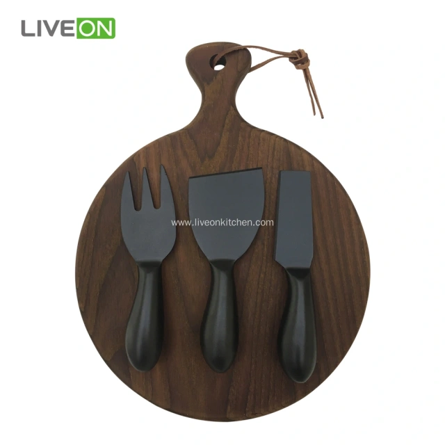 Oxide Black Cheese Knife With Block