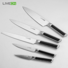 5pcs knife set with block