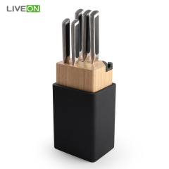 5pcs knife set with block