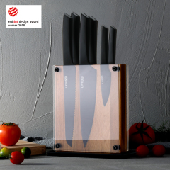 Red Dot Design kitchen knife 6pcs knife with magnetic block set
