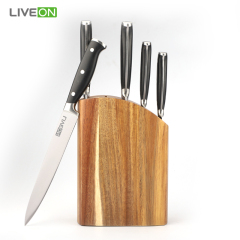 5pcs knife set with block