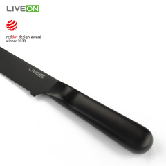 Reddot design award 6pcs hollow handle kitchen knife set with wooden block