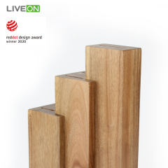Reddot design award 6pcs hollow handle kitchen knife set with wooden block