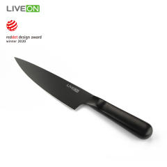 Reddot design award 6pcs hollow handle kitchen knife set with wooden block