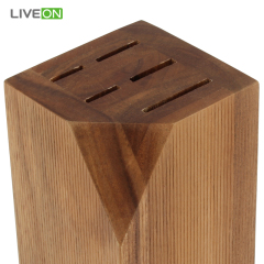 ABS handle+bolster 6pcs kitchen knife set stainless steel with wood block