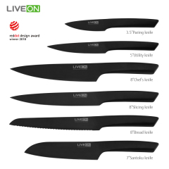 Red Dot Design kitchen knife 6pcs knife with magnetic block set