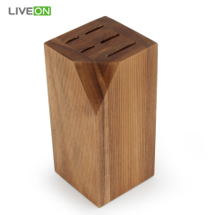 ABS handle+bolster 6pcs kitchen knife set stainless steel with wood block